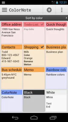 ColorNote Notepad android App screenshot 1